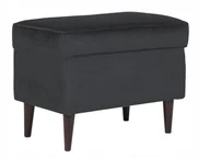Pufy i podnóżki - Podnóżek Ron Velvet, czarny, Signal, Gratisy, szybko - miniaturka - grafika 1