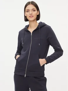 Gant Bluza Reg Tonal Shield Zip Hoodie 4200671 Granatowy Regular Fit - Bluzy damskie - miniaturka - grafika 1