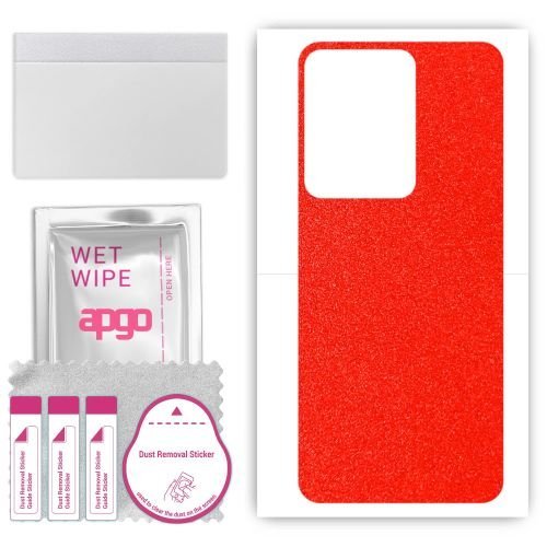 folia naklejka skórka strukturalna na TYŁ do Vivo V30 Lite - Czerwony Pastel Matowy - apgo SKINS