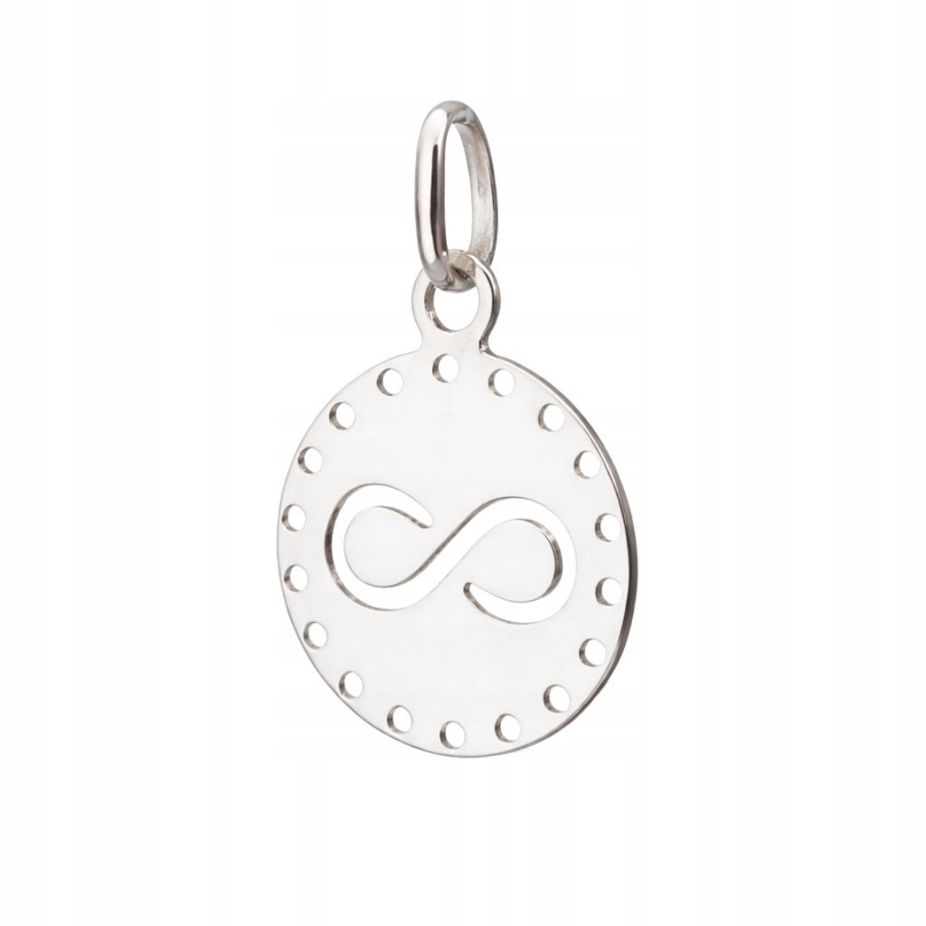 Zawieszka znak nieskończoności z białego złota pr. 585, 14K