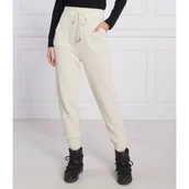 Spodnie damskie - TWINSET Wełniane spodnie dzianinowe | Regular Fit | z dodatkiem kaszmiru - miniaturka - grafika 1