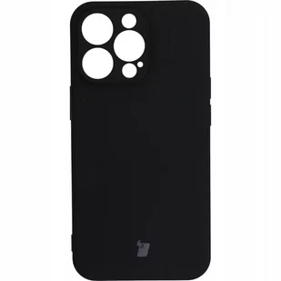 Bizon Etui Case Silicone iPhone 13 Pro czarne BCSIP13PBK - Etui i futerały do telefonów - miniaturka - grafika 1