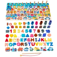 Tablice dla dzieci - Tablica Edukacyjna Cyfry Liczby Rybki + Magnes Trening Umiejętności Ręki - miniaturka - grafika 1