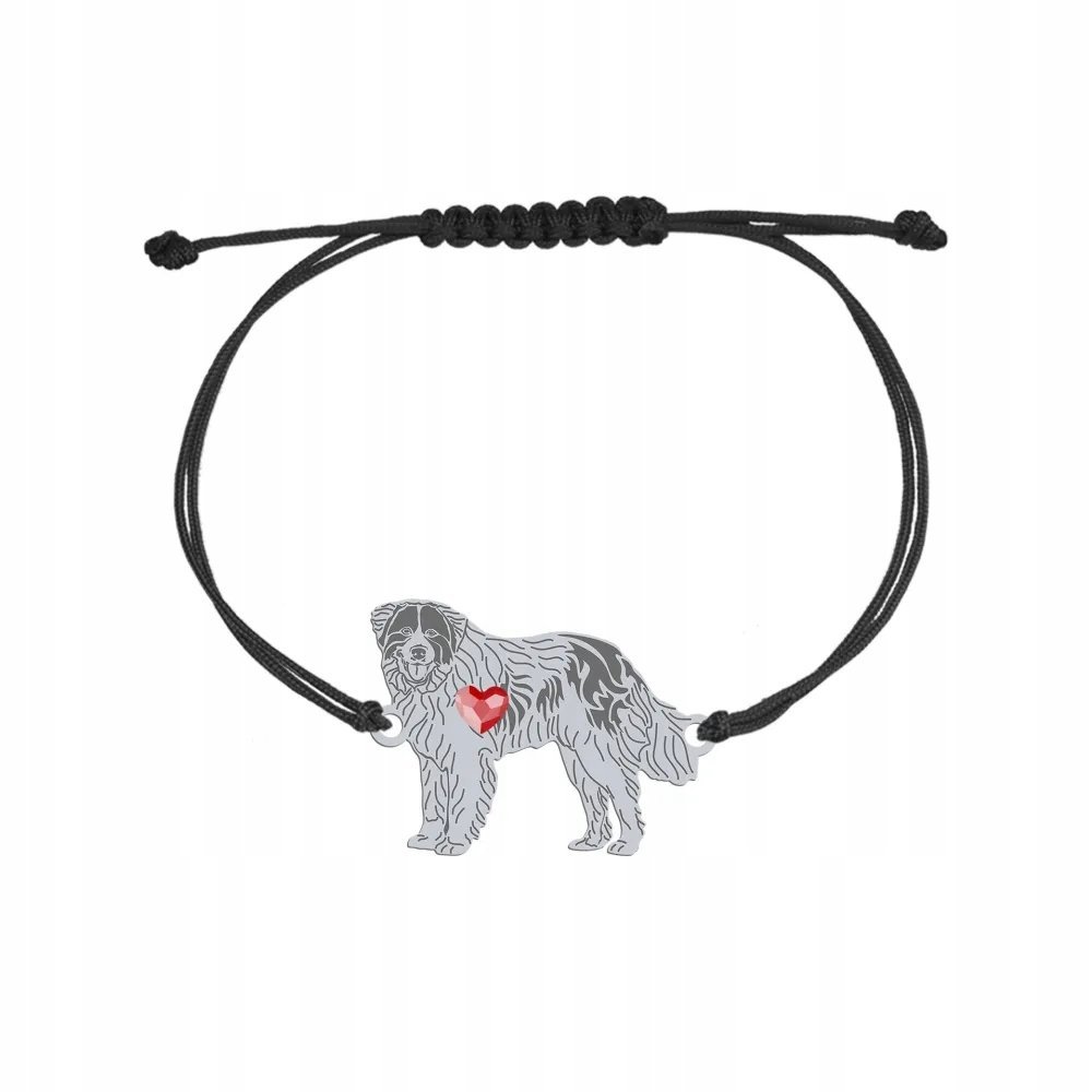 Bransoletka Srebrna Bośniacko-Chorwacki Pies Pasterski 925 Prezent GRAWER