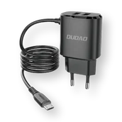 Ładowarki do telefonów - ST Ładowarka sieciowa Dudao 12 W - 2x USB + kabel Micro USB - miniaturka - grafika 1