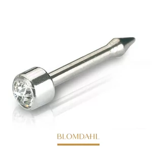 Blomdahl - Kolczyk do Nosa Short Mini Bezel Crystal 3mm - Piercing - miniaturka - grafika 1