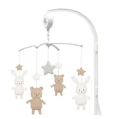 Karuzele dla niemowląt - JaBaDaBaDo Karuzela Pozytywka z Uchwytem Miś/królik - miniaturka - grafika 1