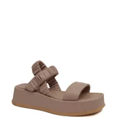 Sandały damskie - Pollini Sandały | z dodatkiem skóry - miniaturka - grafika 1