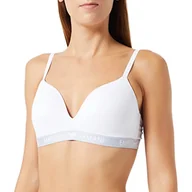 Biustonosze - Emporio Armani Damski biustonosz Iconic Cotton push-up, biały, 85C - miniaturka - grafika 1