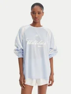 Bluzki damskie - adidas Bluzka House Of Tiro JY7639 Błękitny Loose Fit - miniaturka - grafika 1