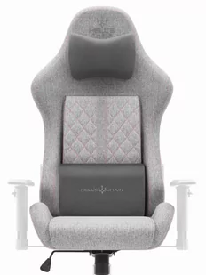 Fotel gamingowy Hell's Chair HC- 1006 Grey Szary Różowy Biały Tkanina - Fotele gamingowe - miniaturka - grafika 1
