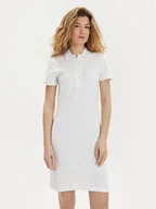 Sukienki - Lacoste Sukienka codzienna EF5473 Biały Slim Fit - miniaturka - grafika 1