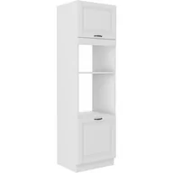 Szafki kuchenne - Szafka Dolna Wysoka Słupek Pod Zabudowę Piekarnika i Mikrofali 60 DPM-210 2F Stilo Biały Mat Stolarz Lempert Dąb Artisan - miniaturka - grafika 1