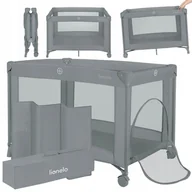 Łóżeczka i kojce - Łóżeczko dziecięce turystyczne składane materac 2 koła torba Lionelo Amelie - miniaturka - grafika 1