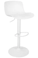 Taborety i hokery - King Home Krzesło barowe STOR regulowane białe KH.43028 - miniaturka - grafika 1
