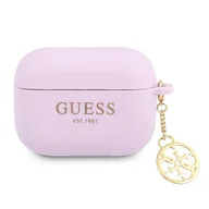 Akcesoria do słuchawek - GUESS Guess etui do Airpods Pro GUAPLSC4EU fioletowe Logo 4G Charm 8_2281669 - miniaturka - grafika 1