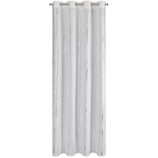 Zasłona EUROFIRANY Libi 140 x 250 cm Biało-srebrny - Zasłony - miniaturka - grafika 1