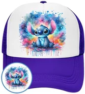 Czapki i chusty sportowe męskie - Czapka z Daszkiem Lilo i Stich Niebieska z Nadrukiem Na Lato Siatka Bejsbolówka - miniaturka - grafika 1