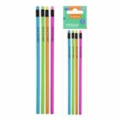 Przybory szkolne - Ołówek z gumką HB trójkątny op. 4 szt. STARPAK 536334 - miniaturka - grafika 1