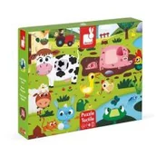 Puzzle - Janod Puzzle sensoryczne 20 elementów Farma J02772 - miniaturka - grafika 1