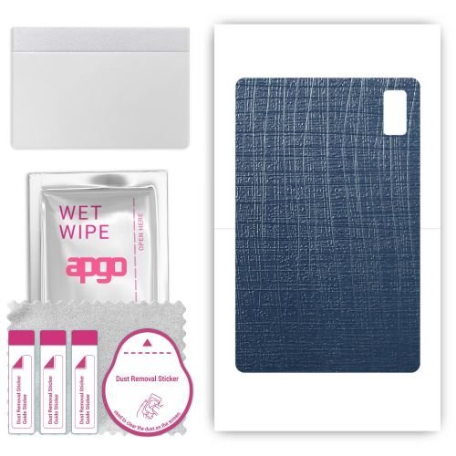 folia naklejka skórka strukturalna na TYŁ do HTC A101 - Tkanina Granatowa - apgo SKINS