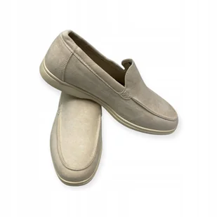 Mokasyny męskie zamszowe Old Money 40 - Mokasyny męskie - miniaturka - grafika 1