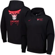 Bluzy męskie - Nike bluza męska czarna dresowa kangurka Chicago Bulls FV3345-010 S - miniaturka - grafika 1