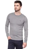 Swetry męskie - Wrangler, Sweter męski, Crew Knit Mid Grey Mel W85674Q37, rozmiar XXL - miniaturka - grafika 1