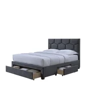 Łóżka - Harriet 160 Łóżko z Szufladami Popiel Velvet Halmar Halmar - miniaturka - grafika 1