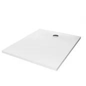 Brodziki prysznicowe - New Trendy B-0515 Brodzik NEX konglomeratowy prostokątny 200x100 biały gładki - miniaturka - grafika 1
