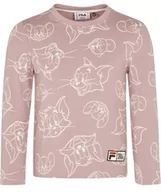 Koszulki i topy damskie - FILA Unisex Topeka koszulka z długim rękawem Tee T-Shirt, Mauve Shadow Tom & Jerry AOP, 86/92 - miniaturka - grafika 1