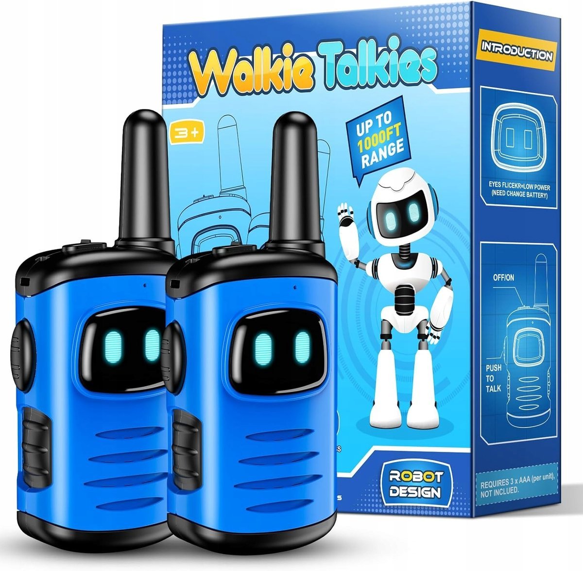 EUCOCO Walkie Talkie dla dzieci niebieskie