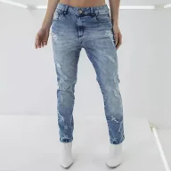 Spodnie damskie - Spodnie damskie LABELLAMAFIA PANTS DENIM - miniaturka - grafika 1