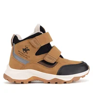 Buty dla chłopców - Trzewiki Beverly Hills Polo Club CD22C2121K-C Brązowy - miniaturka - grafika 1