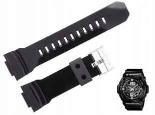 Pasek Casio GA-150 GA-200 GA-200RG GA-150BW GLX-150 czarny połysk - Akcesoria do zegarków - miniaturka - grafika 1