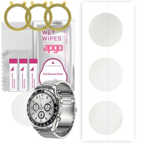 3x folia ochronna hydrożelowa MATOWA do Rubicon RNCE94 - apgo Smartwatch Hydrogel MATTE Protection Ochrona na ekran smartwatcha