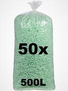 Akcesoria do pakowania - Chrupki ekologiczne Skropak 500 l zielony 50 szt - miniaturka - grafika 1