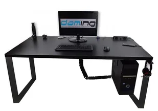 Biurko Gamingowe Daming Atlanta Pro Gamer Loftowe Czarne - Biurka gamingowe - miniaturka - grafika 1