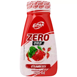 6PAK Nutrition Zero Syrup Strawberry 500ml - Witaminy i minerały dla sportowców - miniaturka - grafika 1