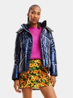 Kurtki damskie - Desigual Kurtka zimowa 23WWEW78 Niebieski Regular Fit - miniaturka - grafika 1