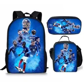 Plecaki - 3 sztuk / zestaw Champion Messi Drukowany Plecak Zestaw z torbą na ramię Piórnik Tornister Plecak podróżny Lekkie torby na książki - miniaturka - grafika 1