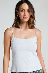 Hunkemöller Top od piżamy Pointelle Szary - Koszulki i topy damskie - miniaturka - grafika 1