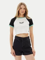 Koszulki i topy damskie - Volcom T-Shirt Alix 2 B3512506 Biały Slim Fit - miniaturka - grafika 1
