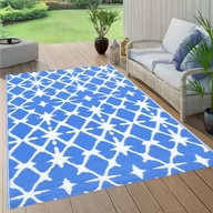 Dywany zewnętrzne - VidaXL Dywan na zewnątrz, niebiesko-biały, 160x230 cm, PP! 310446 VidaXL - miniaturka - grafika 1