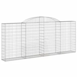 vidaXL Kosze gabionowe, 9 szt, 300x30x120/140cm, galwanizowane żelazo - Ogrodzenia - miniaturka - grafika 4
