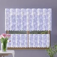 Firany - Zazdrostka żakardowa metrażowa Jurema wys. 80cm biała A124 - 80 cm - miniaturka - grafika 1