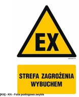 Tablice BHP - SIGNPROJECT GF080 - Uwaga! Niebezpieczeństwo wybuchu Materiały wybuchowe 300x450 - miniaturka - grafika 1