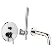 Baterie wannowe i prysznicowe - Paffoni Stick bateria wannowo-prysznicowa podtynkowa stal szczotkowana SK015ZWW.ST - miniaturka - grafika 1