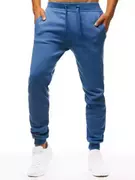 Spodnie męskie - Spodnie męskie dresowe niebieskie Dstreet UX3427 - miniaturka - grafika 1
