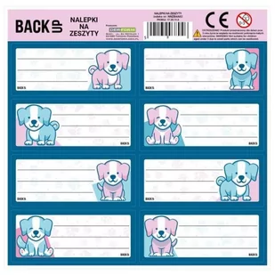 Nalepki na zeszyty BackUp 4 A 63 (25szt) DERFORM - Zeszyty szkolne - miniaturka - grafika 2